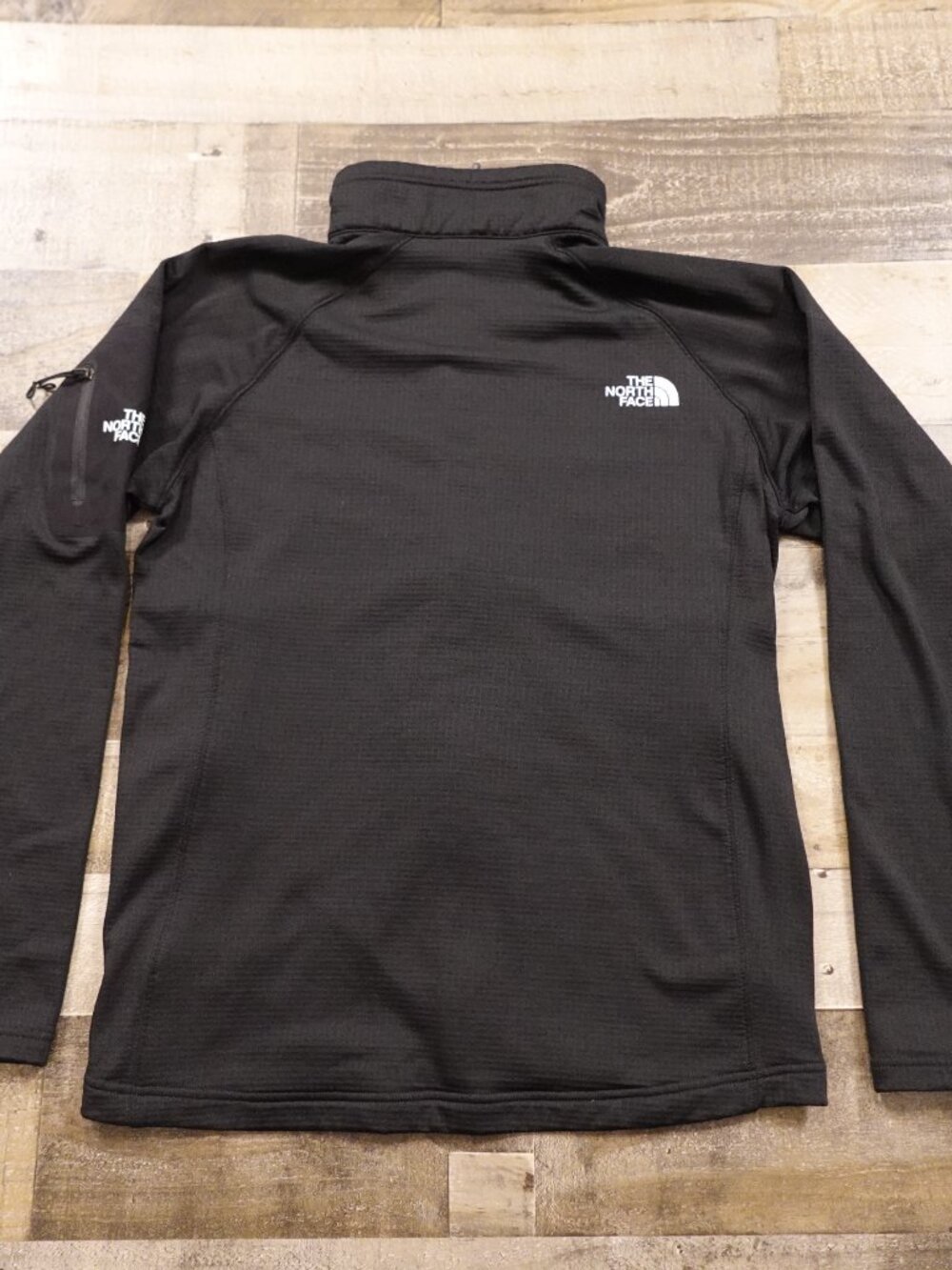The North Face Full Zip Jacket Men’s Medium Black Fleece Grid Tech Mountain Peak - Picture 9 of 13